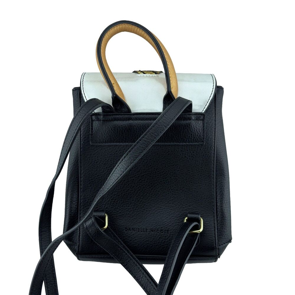 Danielle Nicole Harry Potter Hufflepuff Uniform Mini Backpack Purse Black Gold - Picture 2 of 6